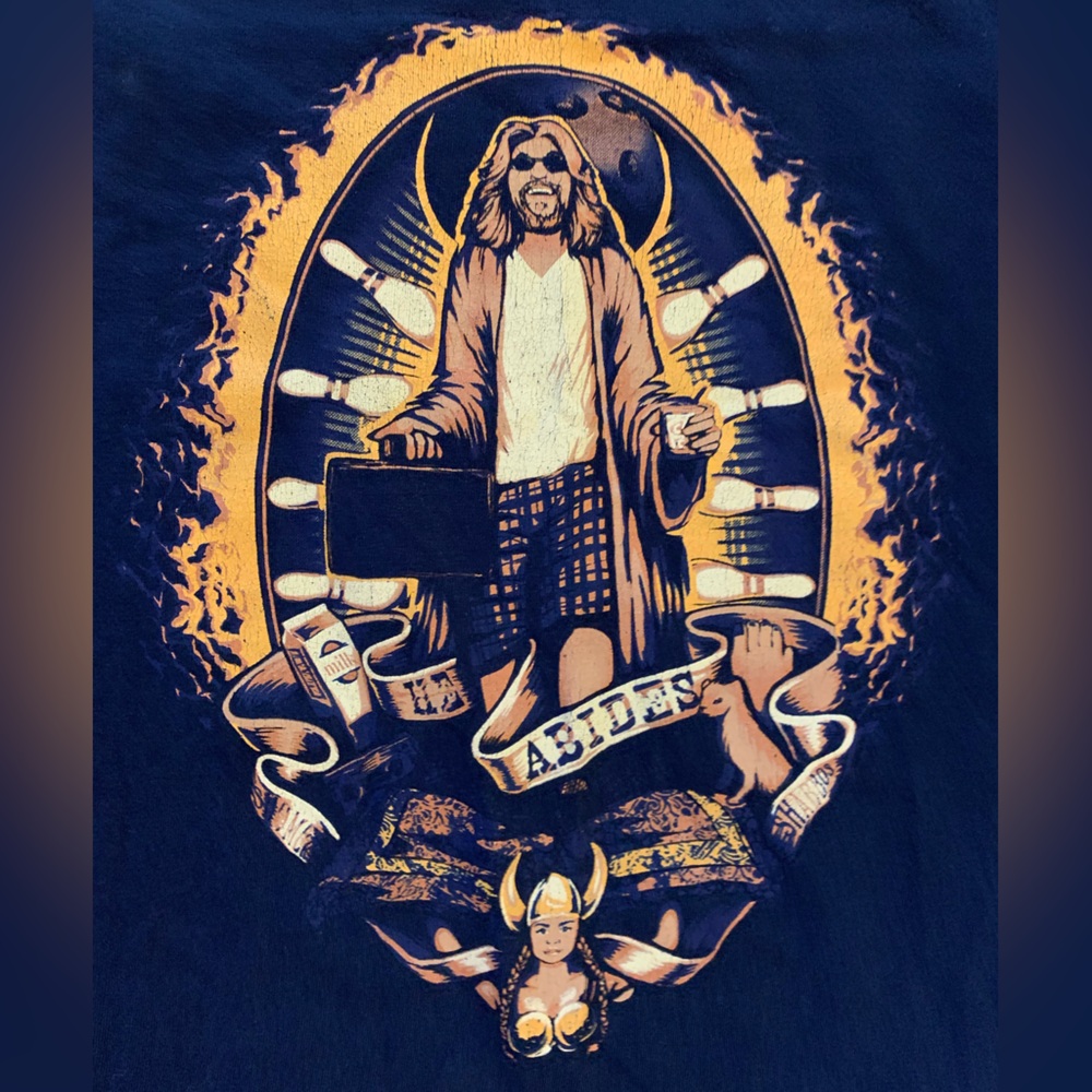 🎳Big Lebowski The Dude He Abides Bowling T-Shirt